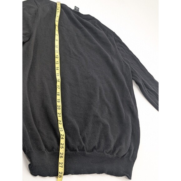 Jos. A. Bank Traveler 100% Merino Wool Black V-Neck Long Sleeve Sweater Size XL - Picture 6 of 6